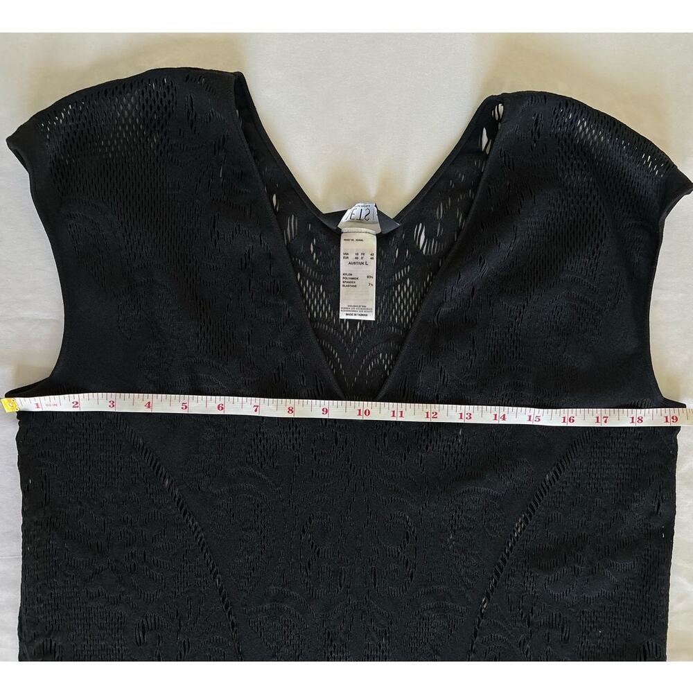 JETS Swimwear by Jessika Allen Intrigue Black Cover Up Dress Size 10 Medium - Picture 9 of 10